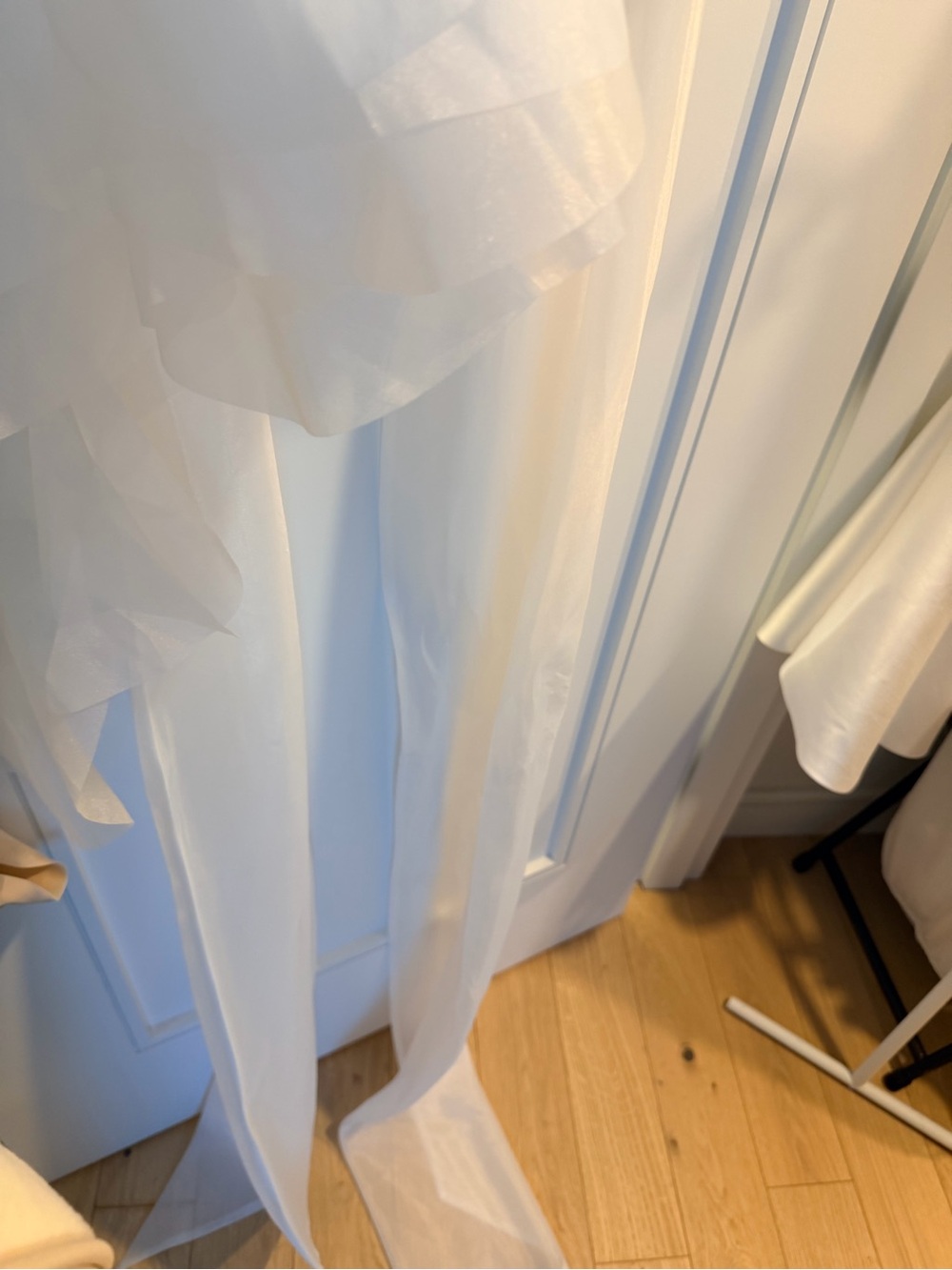 Milla White Sheer Ruffled Bridal organza “dreamy blouse with meringue flounces” - Picture 4 of 9